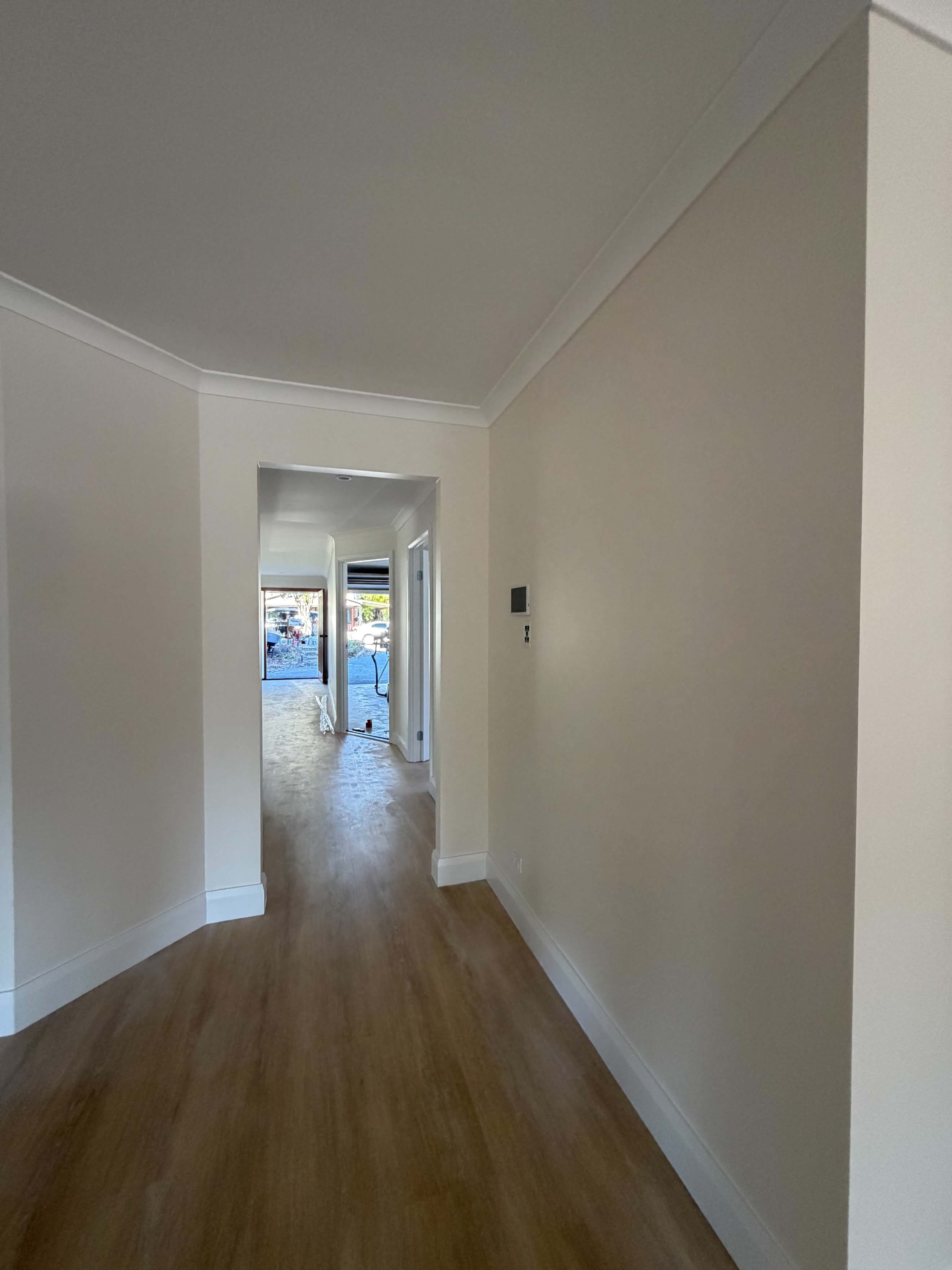 Bright, clean hallway repaint